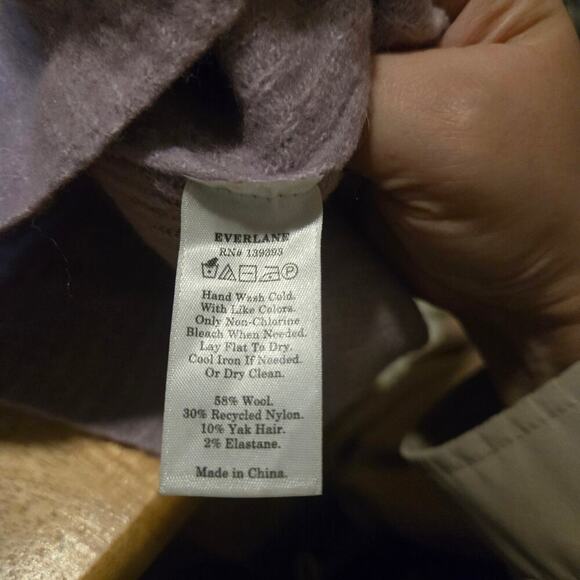 Everlane Purple Wool Blend Crop Tank Top XS Cozy Stretch Knit Minimalist - Picture 3 of 9